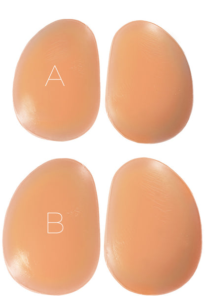 Silicone Butt or Hip Pads (2 Sizes, Peach)